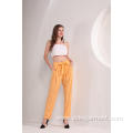 Women's Yellow Striped Ankle Pants